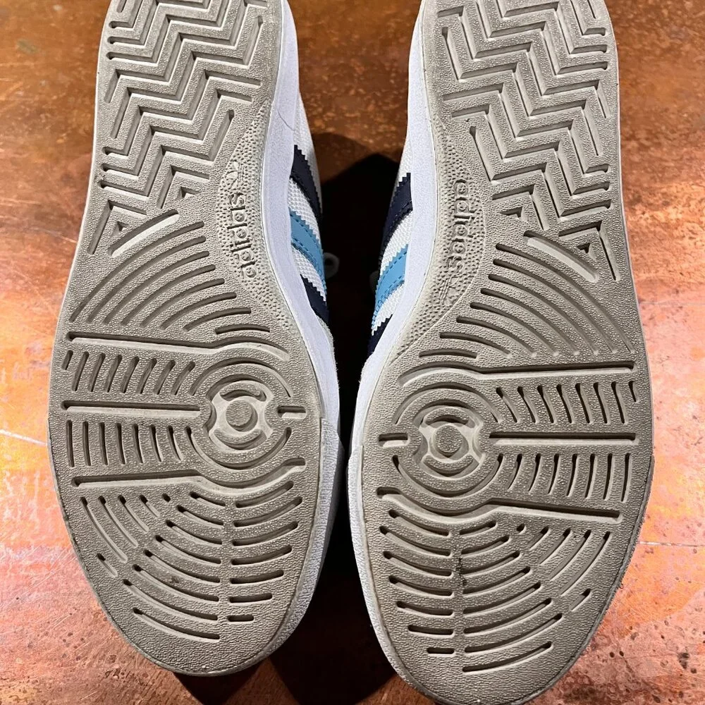 Adidas Nora Shoes | Men's 8.5 | White/Light Blue/Navy - Picture 7 of 7